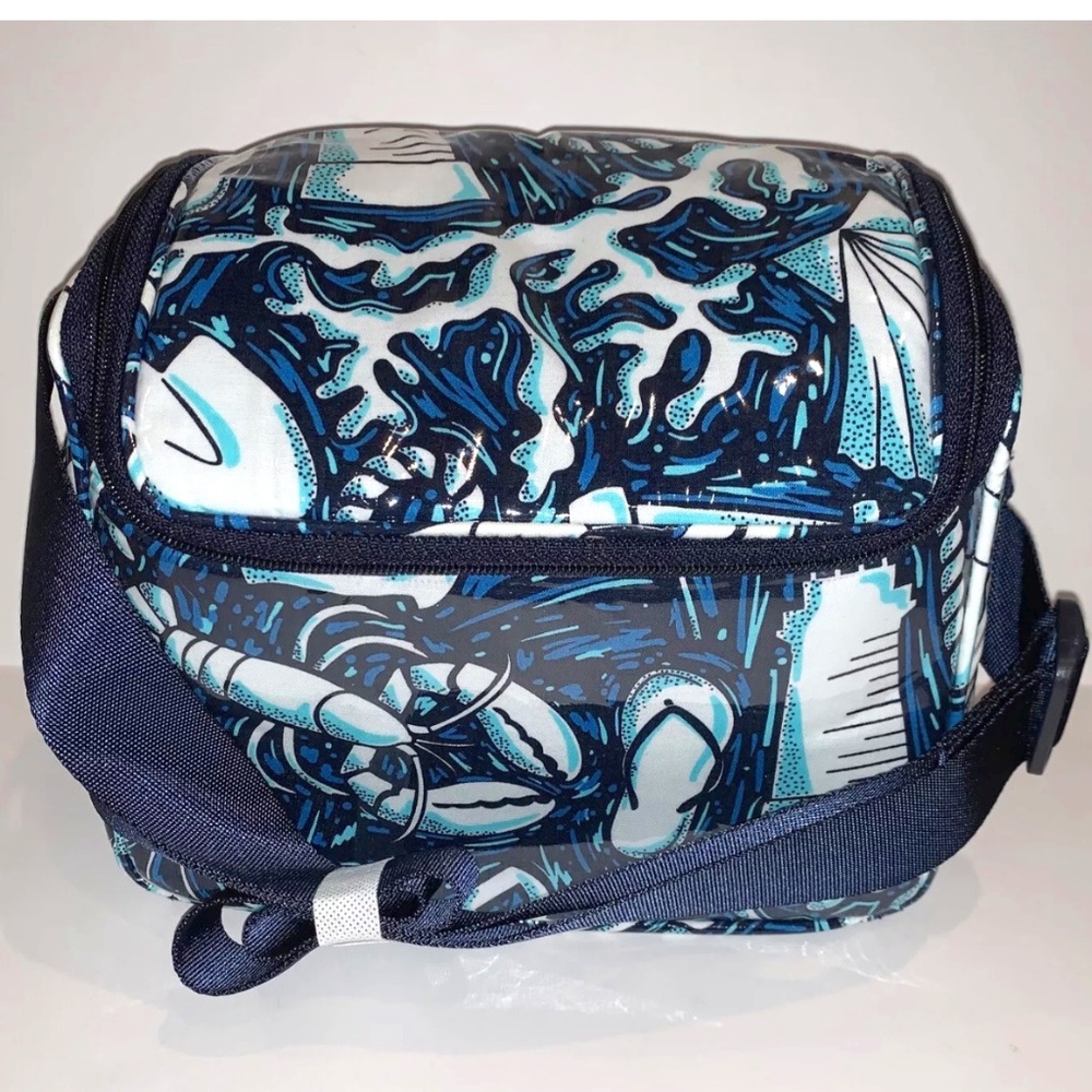 Vera Bradley Stay Cooler Insulated Lunch Personal Cooler with Strap Shore Enough